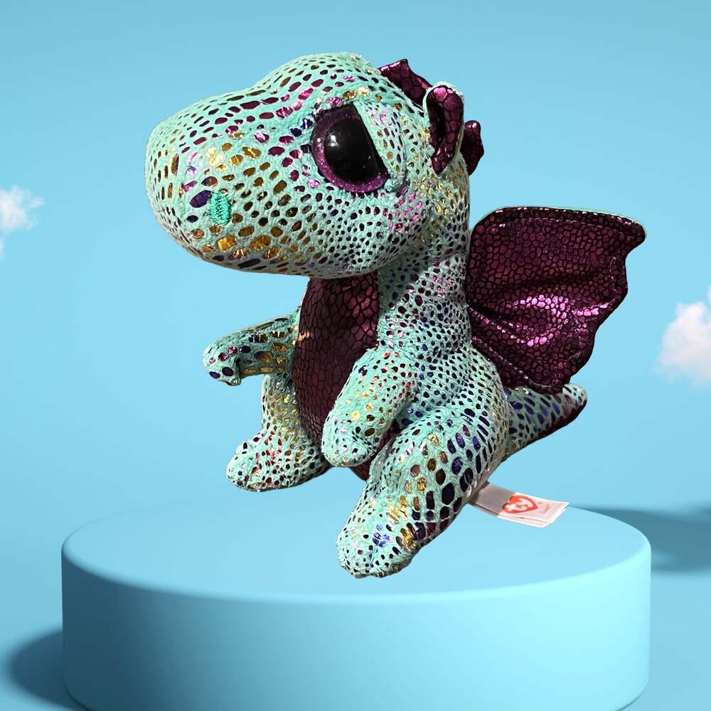 Ty Beanie Boos Cinder The Green Dragon 6 Inch Plush Toy
